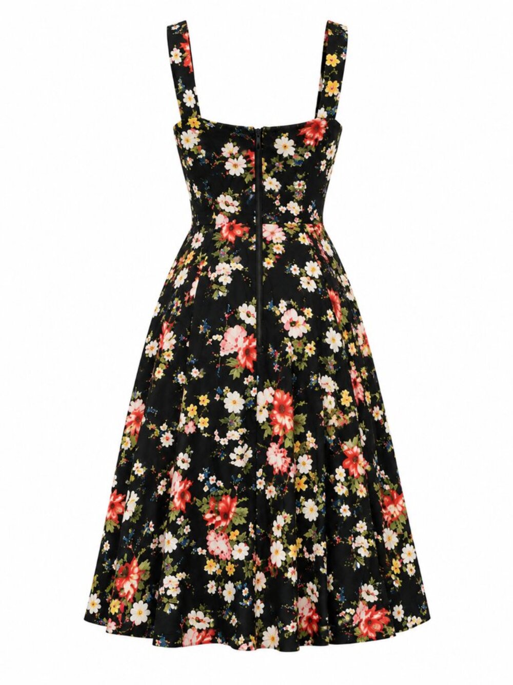 Avec Les Filles Floral Print Fit & Flare Midi Dress Size 4 NWT Romantic - Picture 8 of 11